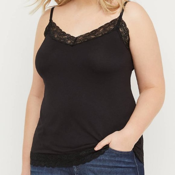 Plus Size 22/24 Black Lace Cami from Lane Bryant - Picture 1 of 7